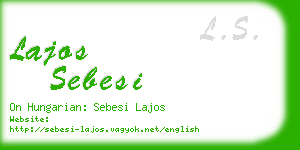 lajos sebesi business card